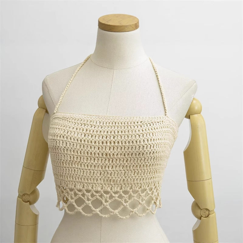 Fashionable and Sexy Hollow-out Short Crochet Strapless Top for Women - V.I.P Digital Presence