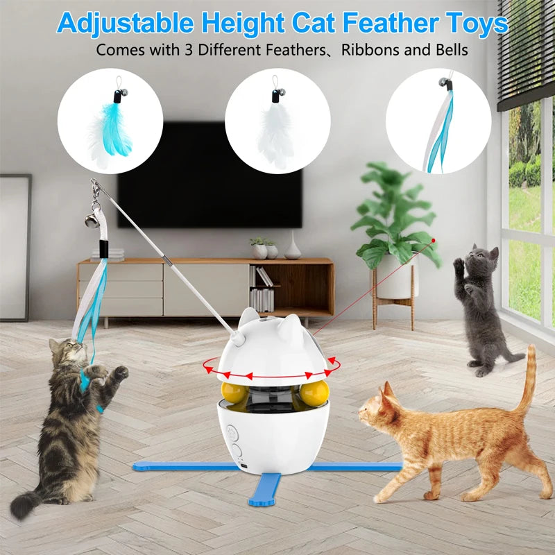 Chasing Exercising Laser Toy USB Rechargeable 4-in-1 Cat Toys Indoor Electric Interactive Toys with Ball Pet cat Teasing cats - V.I.P Digital Presence