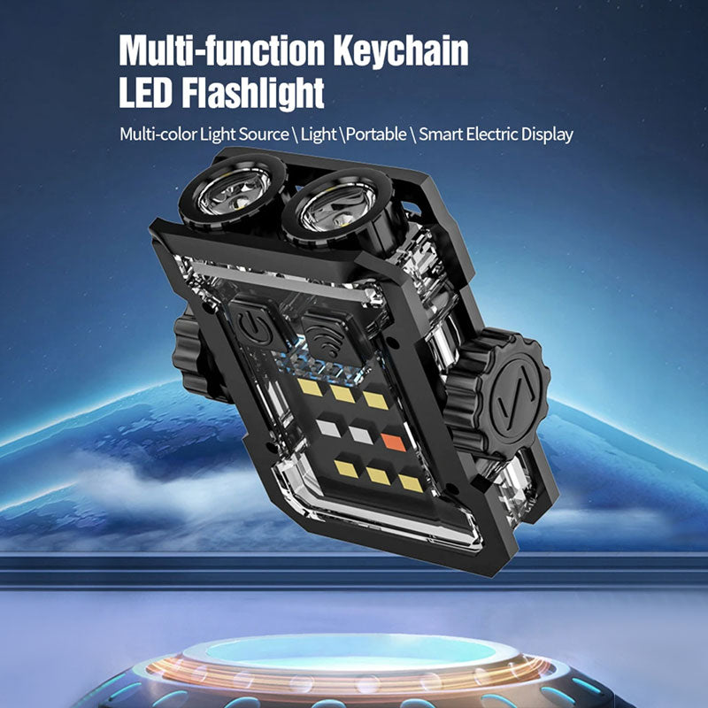LED Portable Keychain Light Camping COB Flashlight 6 levels of Dimming Rechargeable Outdoor Mini Lantern With Magnet - V.I.P Digital Presence