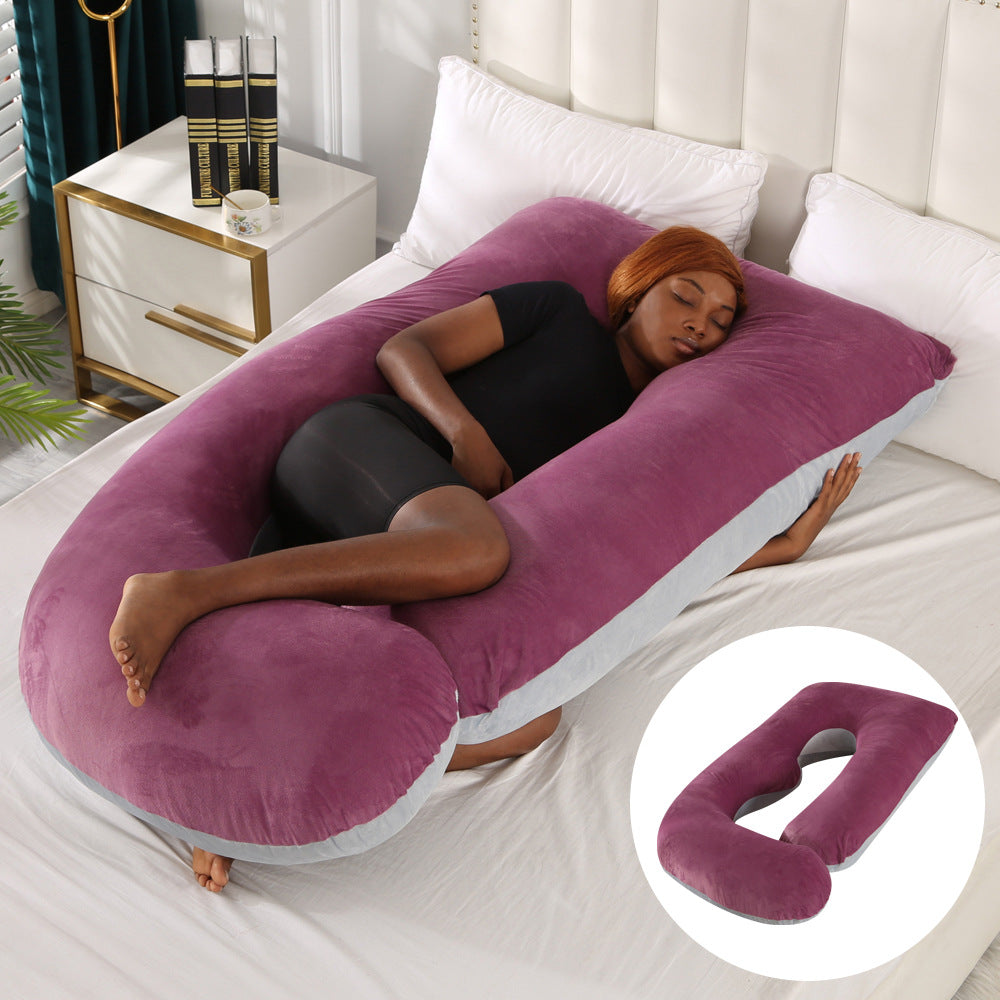 Pregnant women's pillow waist protection side sleeping slope pillow J-shaped pregnancy sleeping pillow - V.I.P Digital Presence