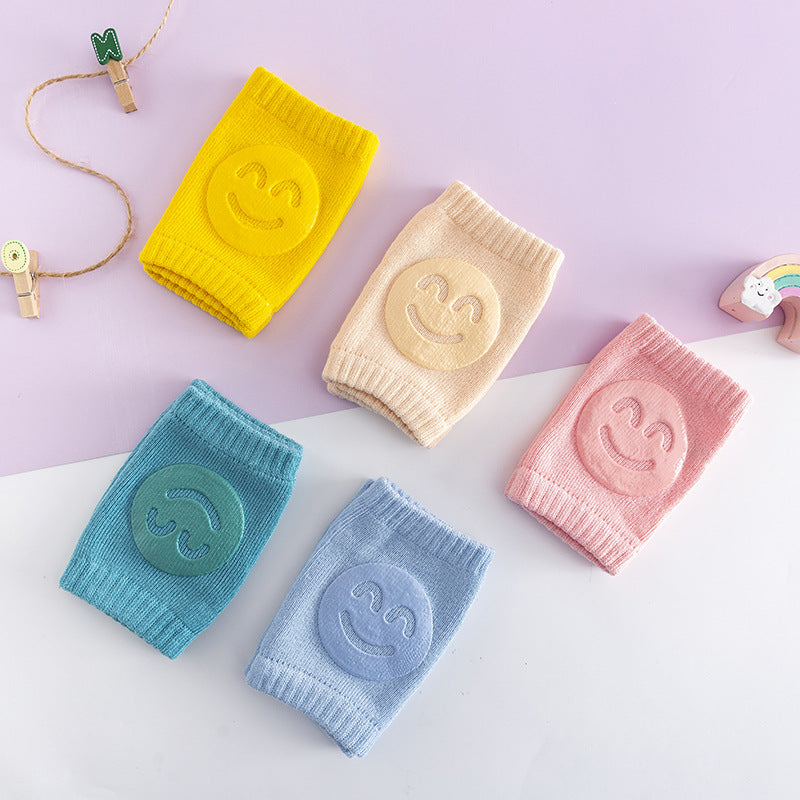 Woolen loop baby socks, elbow protection, walking and crawling, knee protection, baby and child knee protection, smiling face knee protection - V.I.P Digital Presence