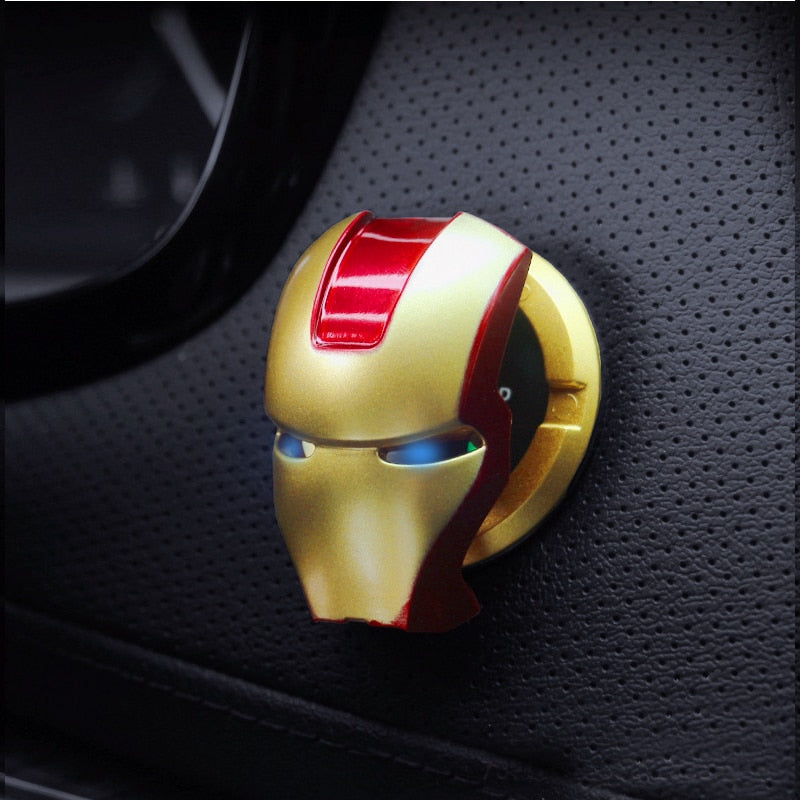 Iron Man Car Interior Engine Ignition Start Stop Button Protective Cover Decoration Sticker Car Interior Accessories - V.I.P Digital Presence