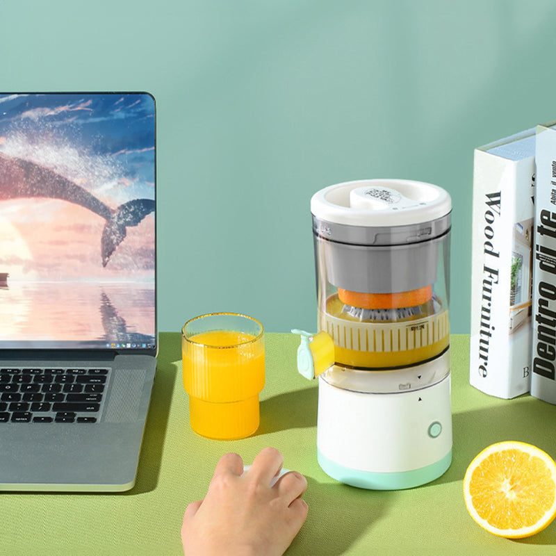 Portable USB - rechargeable slow juicer for oranges, lemons & other fruits. A handy electric blender for home kitchens. - V.I.P Digital Presence