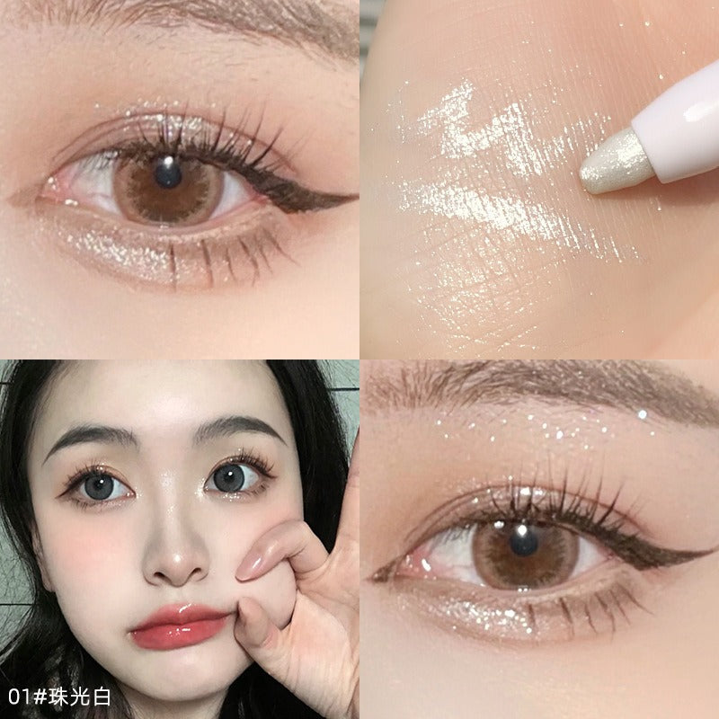 1Pcs Diamond Glitter Eyeshadow Liner Pencil Face Makeup Highlighter Long lasting Matte Pink Silkworm Champagne Gold Eyeliner Pen - V.I.P Digital Presence