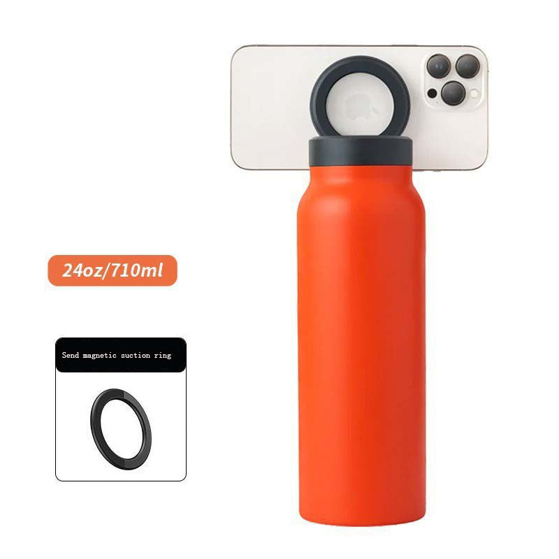Magnetic insulated cup, phone holder, drama chasing, high aesthetic value, 304 stainless steel sports pot - V.I.P Digital Presence