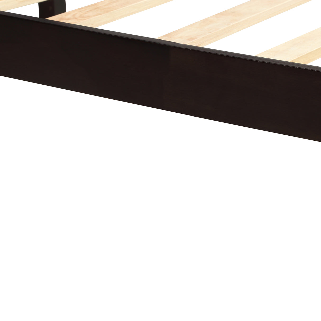Platform Bed Frame with Headboard, Wood Slat Support, No Box Spring Needed Full Espresso