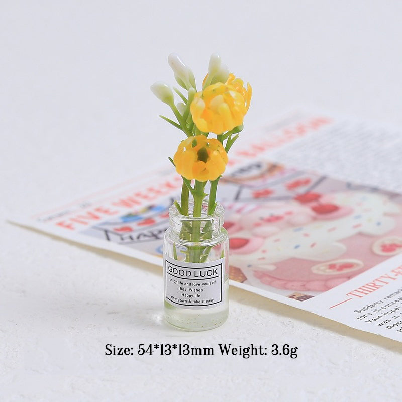 Multicolor three-dimensional luminous vase, creative handmade DIY cream glue accessories, resin small parts - V.I.P Digital Presence