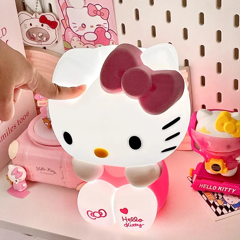 Kawaii Sanrio Hello Kitty Pat Night Light Girls Bedroom Bedlight Anime Hellokitty Night Lamp Desktop Decor Ornaments Girls Gift - V.I.P Digital Presence