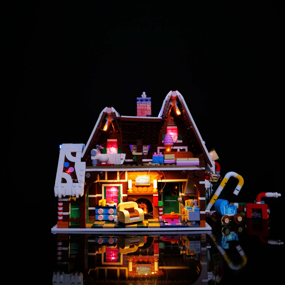Building block lighting compatible with LEGO winter Christmas series 10267 gingerbread house LED remote control lighting - V.I.P Digital Presence