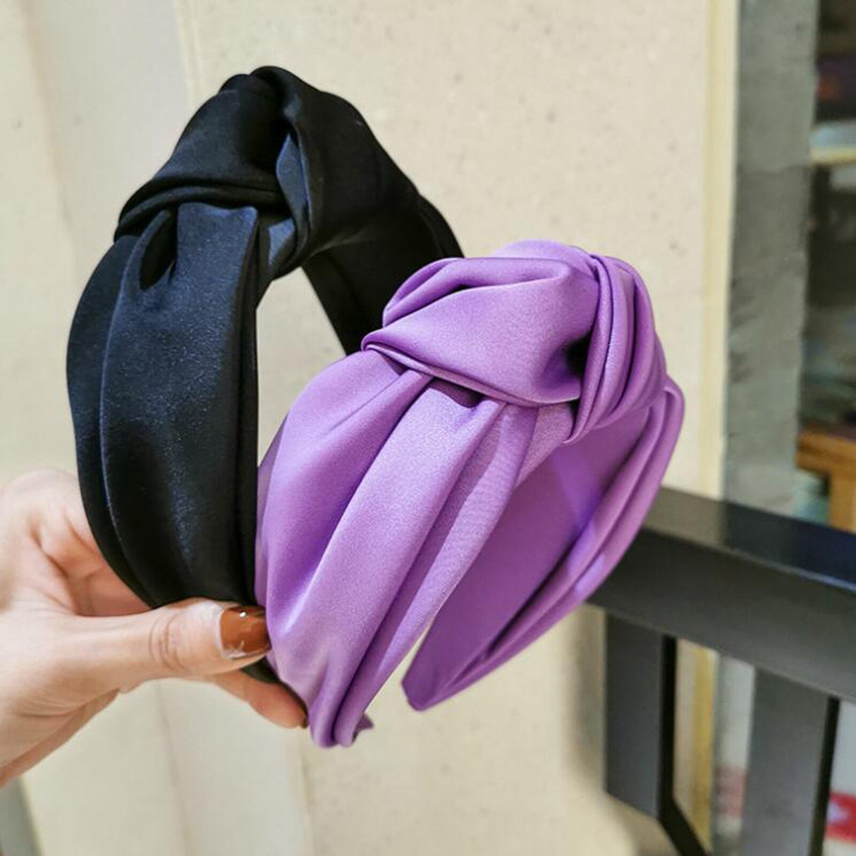 New Fashion Women Headband Adult Wide Side Solid Color Hairband Center Knot Turban Casual Hair Accessories Wholesale - V.I.P Digital Presence