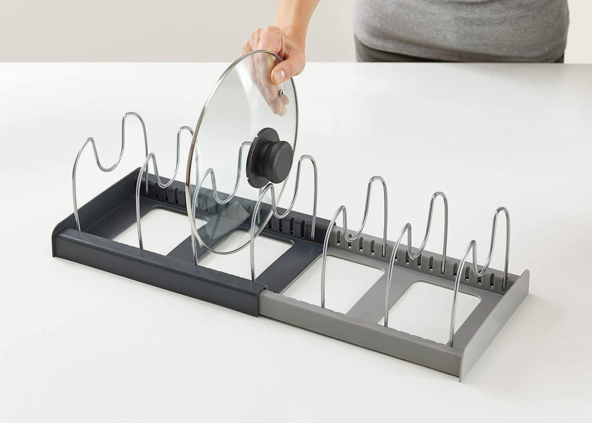 Kitchen Supplies Storage Rack Tabletop Telescopic Pot Cover Rack Kitchen Utensils Storage Rack Drainage Tray Telescopic Drawer Organizer - V.I.P Digital Presence