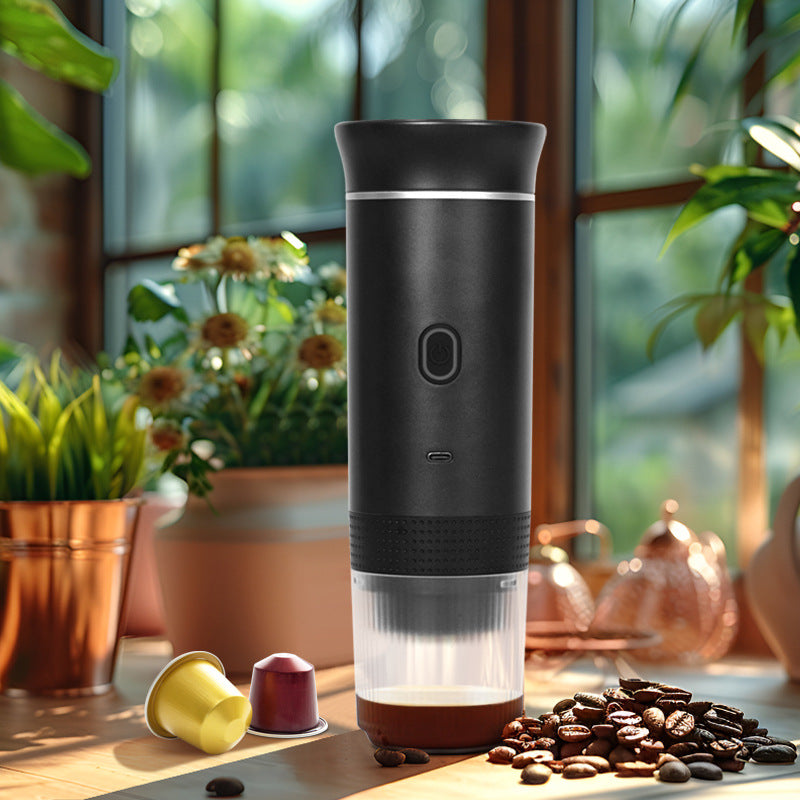 2025 Upgraded 3-in-1 Cordless Coffee Maker - 20Bar Portable for Car/Camping/Home, Capsule/Powder, USB Fast Heat - V.I.P Digital Presence