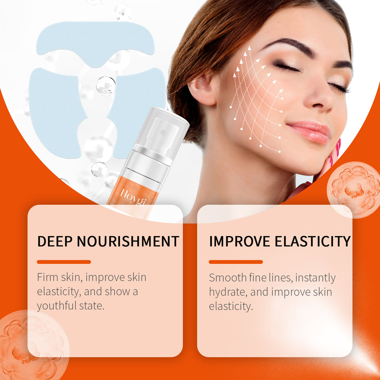 Set Facial de Colágeno Spray Reafirmante y Nutritivo de Colágeno Mascarilla Hidratante