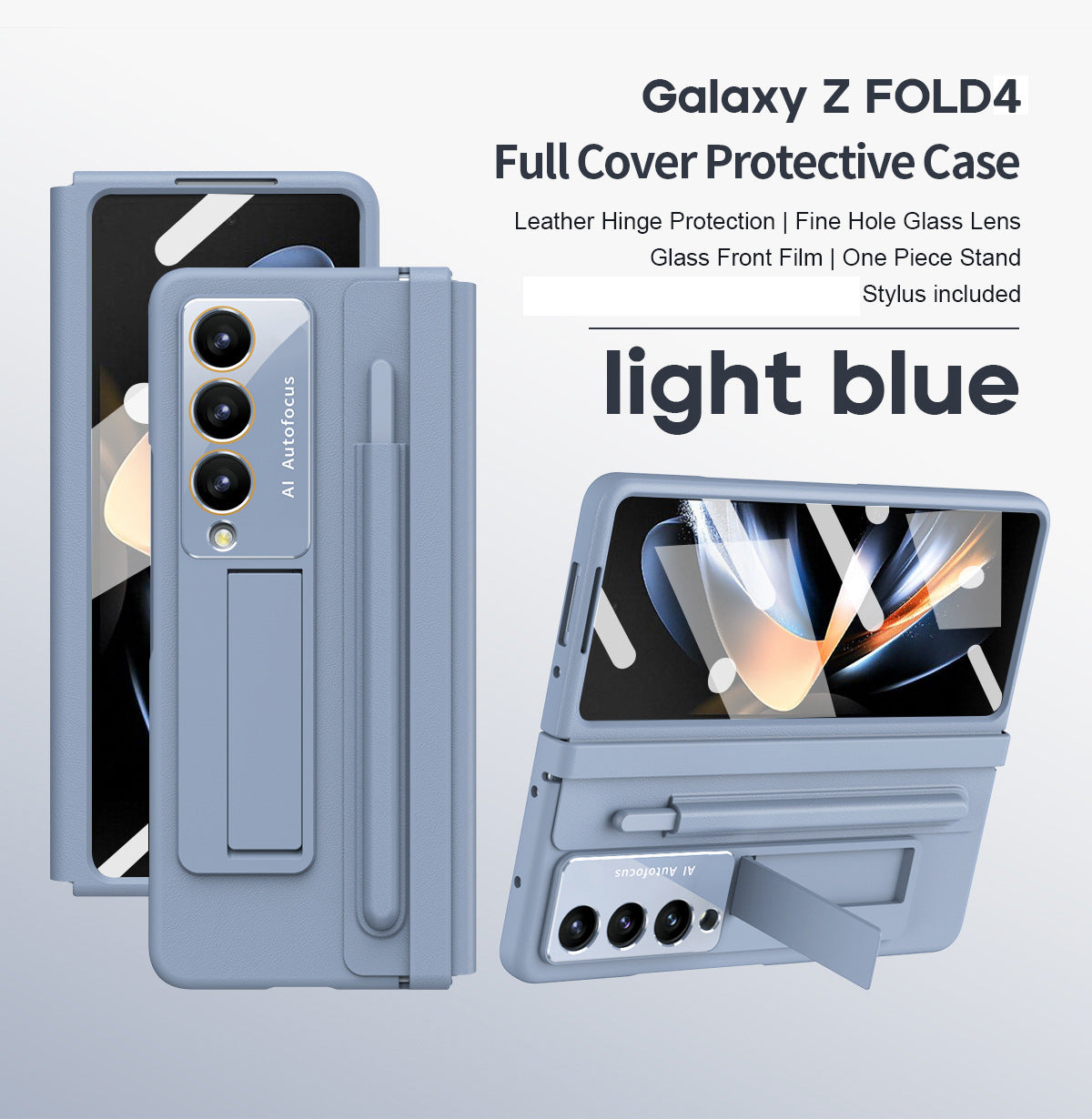 Samsung Fold5 phone case FOLD4 folding screen leather hinge pen slot all inclusive protective cover film, suitable for all in one use - V.I.P Digital Presence