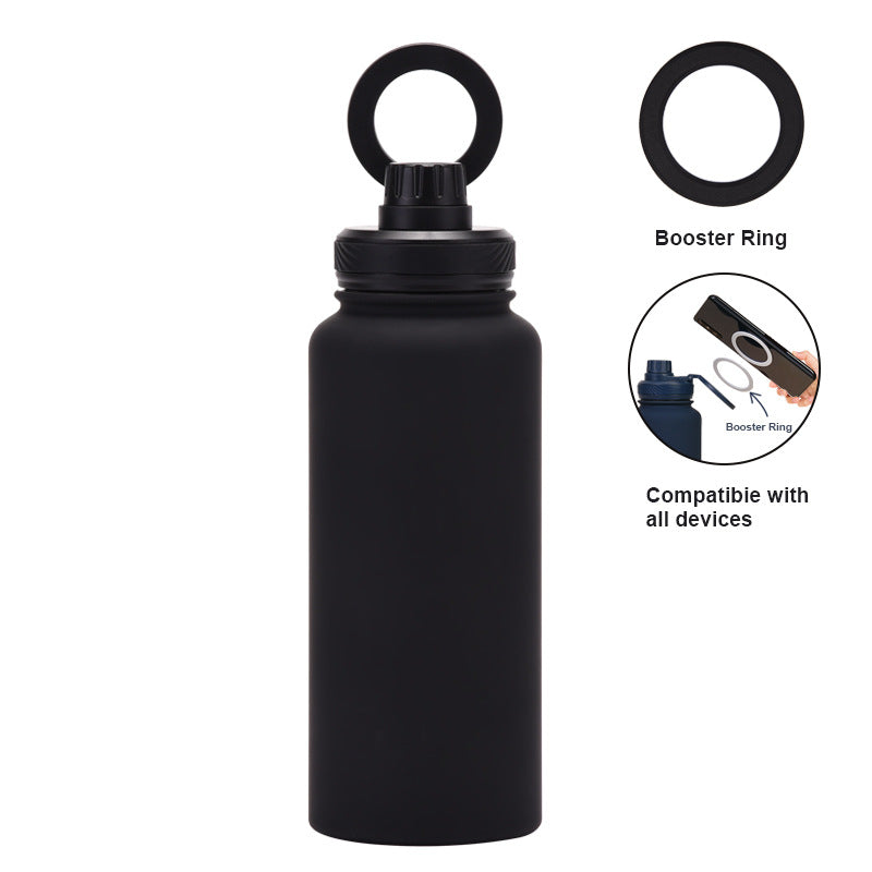 Magnetic Phone Holder Outdoor Large Capacity 1L Wide-Mouth Insulated Stainless Steel Sports Water Bottle - V.I.P Digital Presence