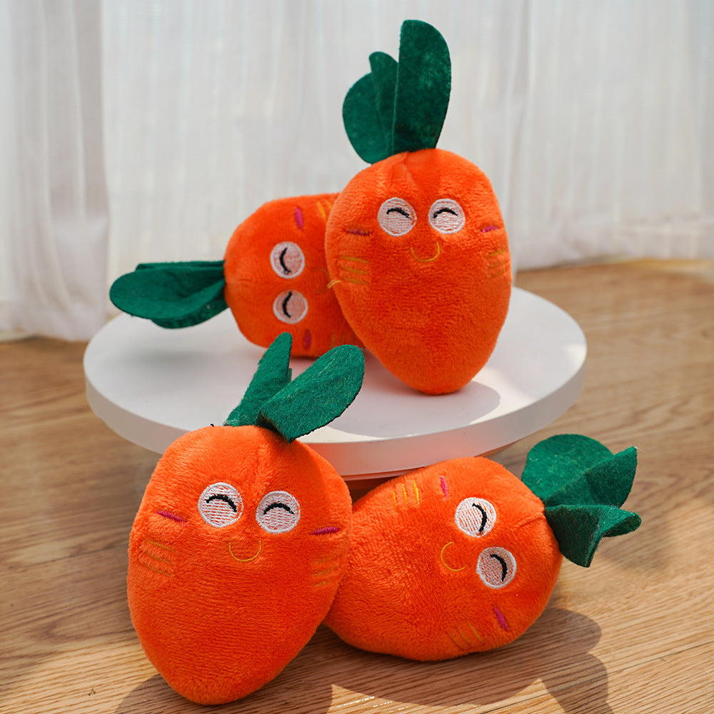Double Bone Chicken Leg Fruit Carrot Vegetable Pet Dog Cat Plush Squeaky Durable Chew Toy Supplies - V.I.P Digital Presence