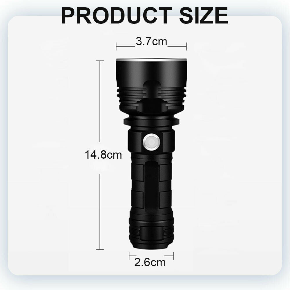 New P50 Strong Light Fixed Focus Flashlight Power Display USB Charging Outdoor Lighting Strong Light Flashlight - V.I.P Digital Presence
