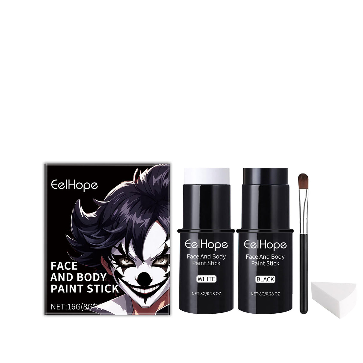 Halloween Face Painting Stick Set, Covered With Painted Foundation Makeup Clown Colorful Stick - V.I.P Digital Presence