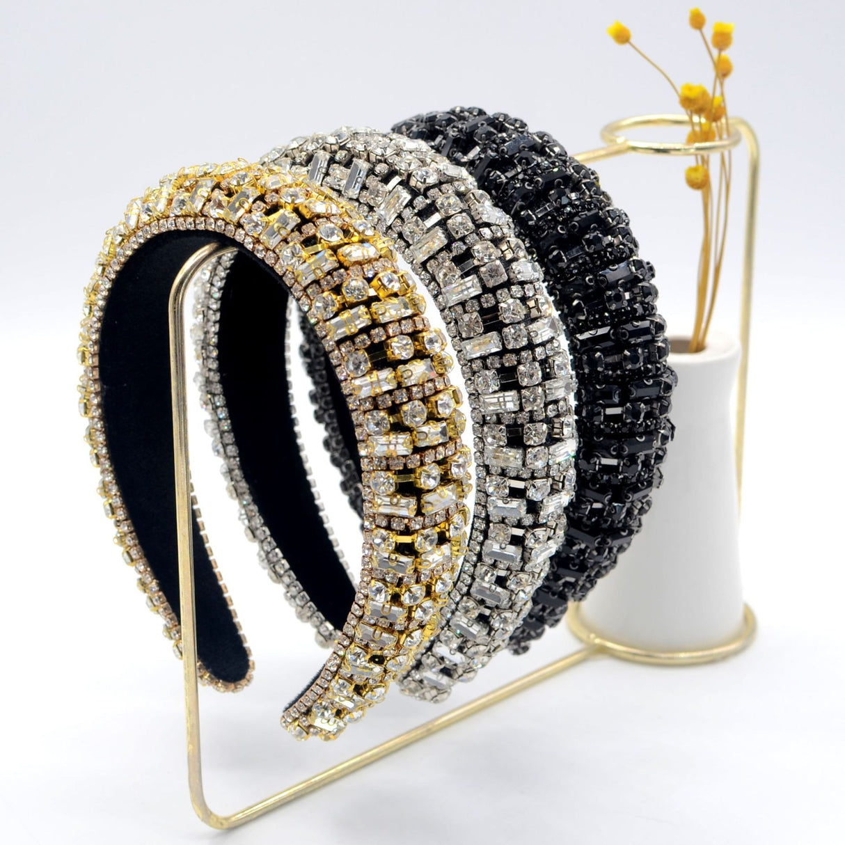 Luxury Sparkly Full Crystal Pearl Baroque Hairband Padded Rhinestone Princess Headband For Headdress Birthday Hair Jewelry - V.I.P Digital Presence
