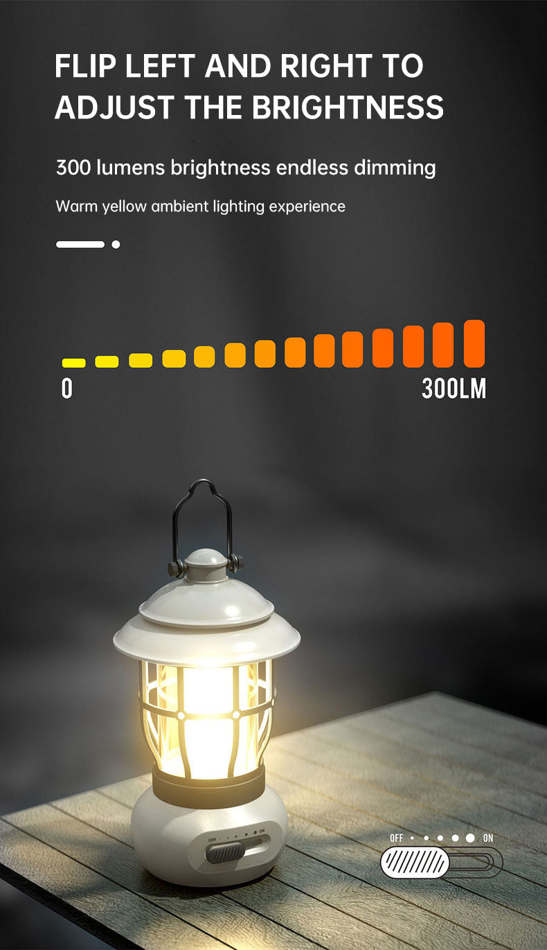 Camping Ligjt Outdoor Ambience Lighting Camping Light Vintage Horse Light Gift USB Charging Tent Camp Lamp - V.I.P Digital Presence