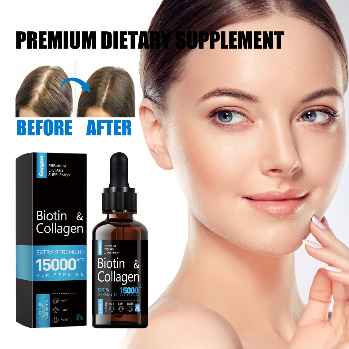 Premium Dietary Supplement, Fade Out Fine Lines Wrinkles Nourish Hair, Repair Nail Thickening Of Light Armor - V.I.P Digital Presence