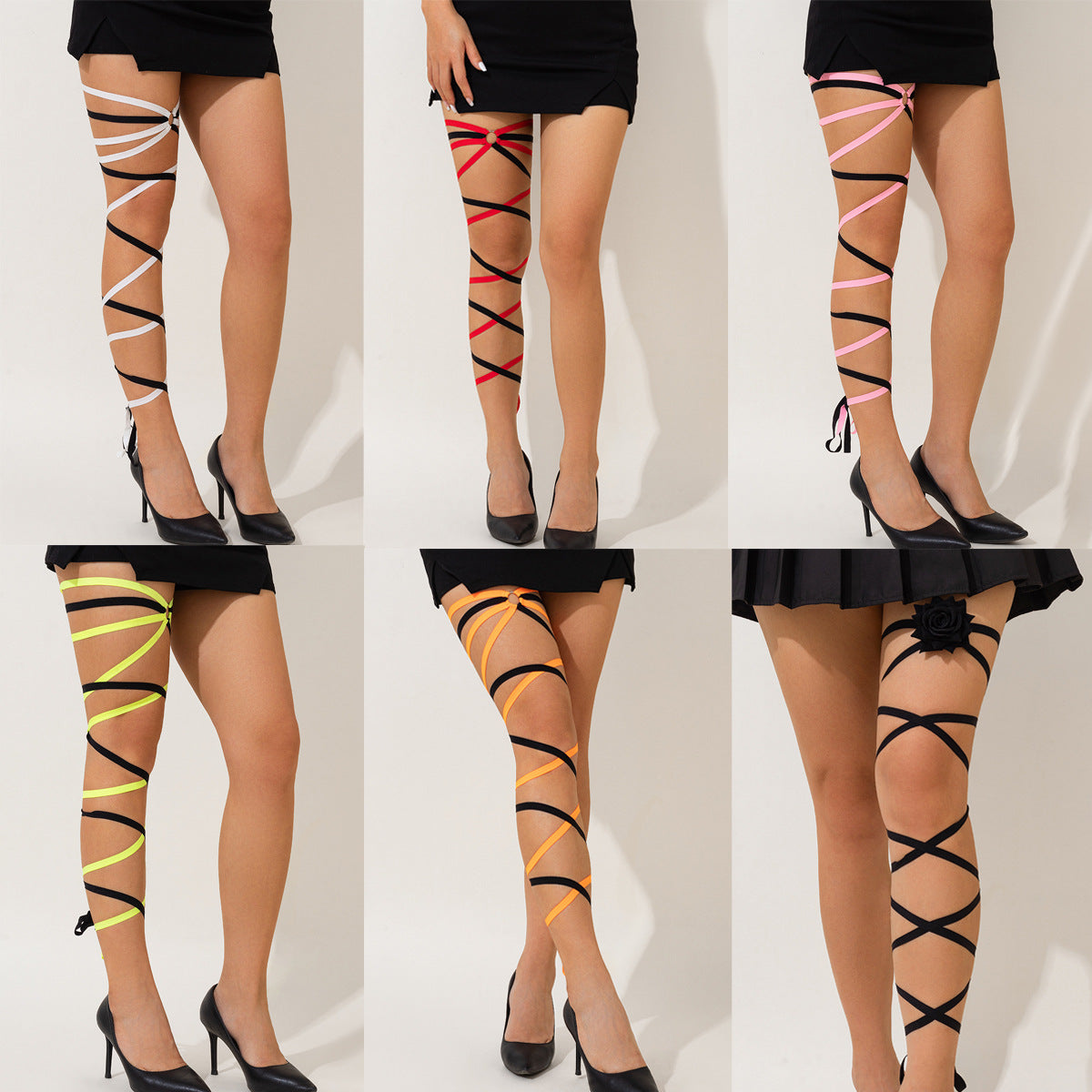 Sexy Leg Chain Elastic Strap Leg Loop Dark Wind Geometric Circle Thigh Chain - V.I.P Digital Presence