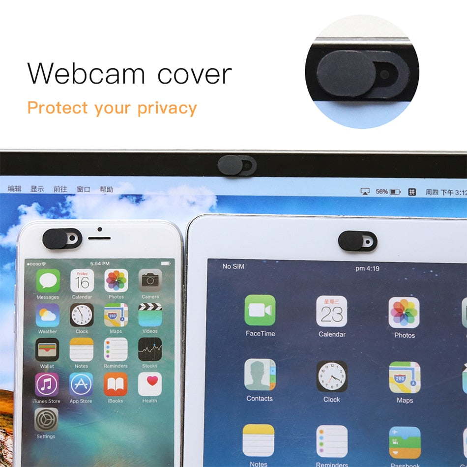 ACCEZZ WebCam Cover Shutter Magnet Slider Plastic For iPhone Web Laptop PC For iPad Tablet Camera Mobile Phone Privacy Sticker - V.I.P Digital Presence
