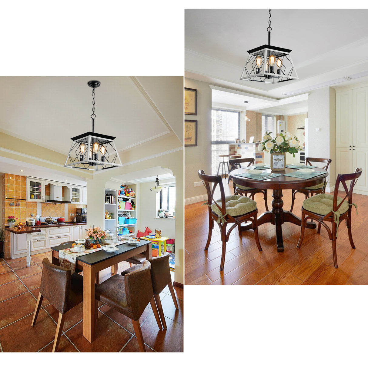 4-Light Farmhouse Chandeliers For Dining Room(No Bulbs) - V.I.P Digital Presence