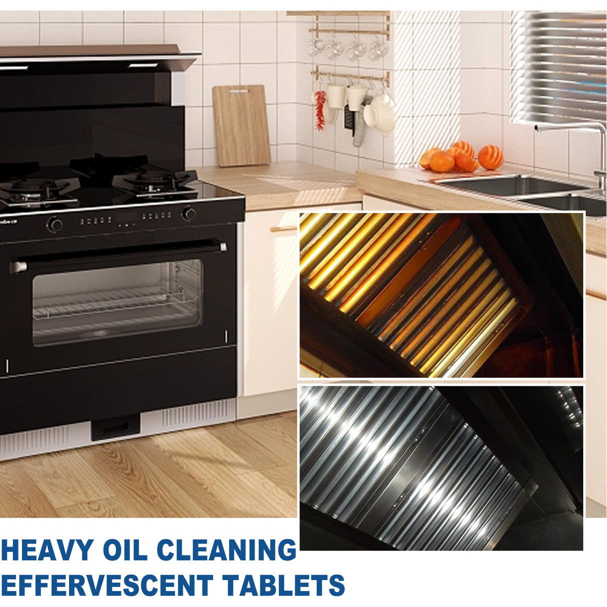 Kitchen Oil Stain Cleaning Tablets Heavy Oil Dirt Stain Cleaning Effervescent Tablets Kitchen Range Hood Cooktop - V.I.P Digital Presence