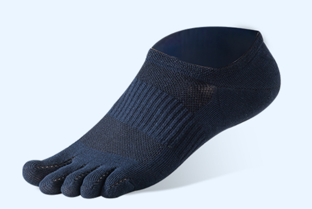 1 pair Pure Cotton Five Finger Short Socks Men Sweat Absorbent Antibacterial Breathable Mesh Boat Socks Running Sports Toe Sock - V.I.P Digital Presence