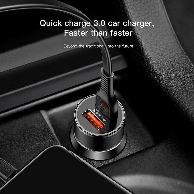 Baseus Dual USB Charge QC 3.0 Car Charger Fast Charging Universal 36W Car USB Charger - V.I.P Digital Presence