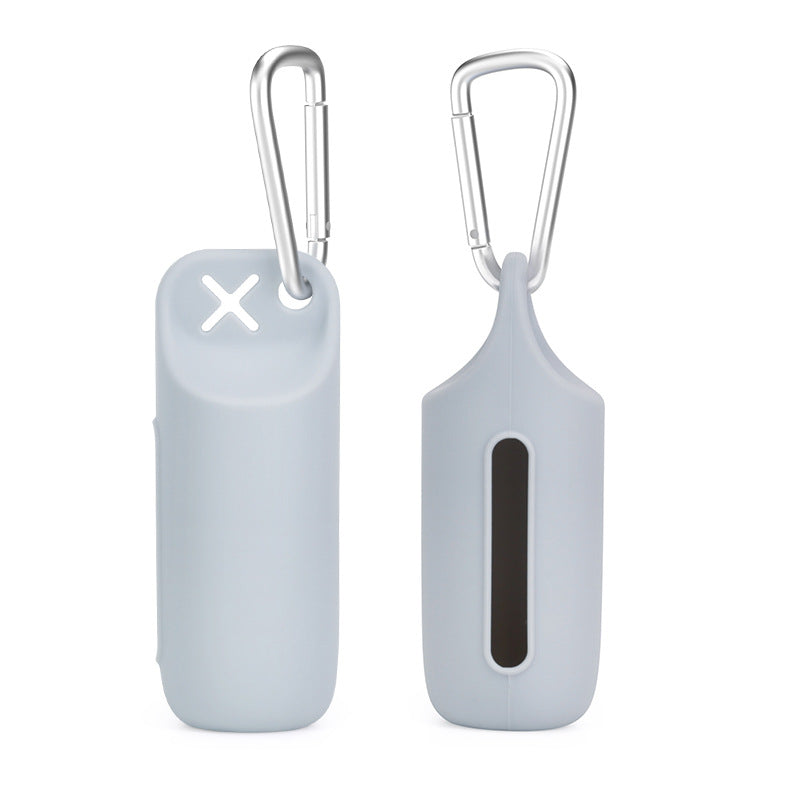 Silicone dog poop bag holder with dispenser, portable, hanging ring & storage case - V.I.P Digital Presence