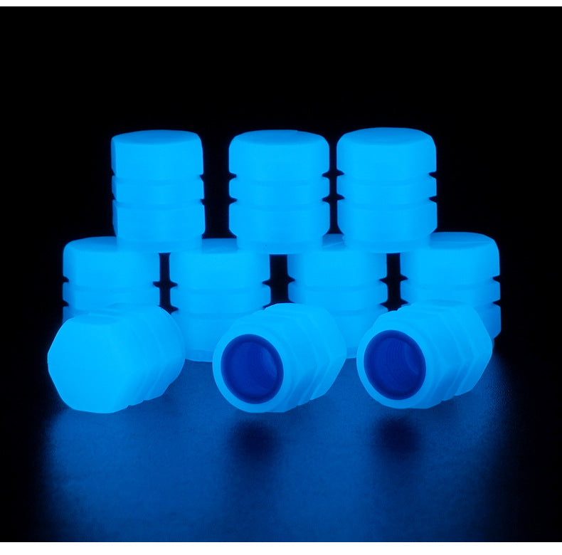 Tapa de válvula luminosa para neumático de coche, para vehículo eléctrico, motocicleta, boquilla de aire, cubierta luminosa para válvula de núcleo, universal