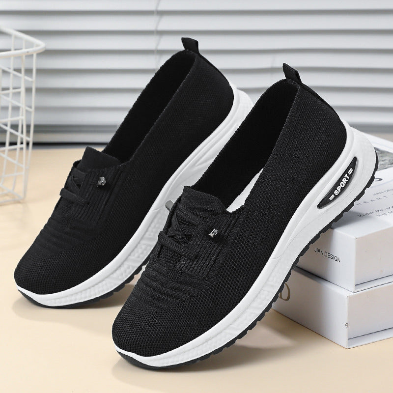 Summer flat bottomed shallow mouth walking shoes fly woven breathable lazy shoes one foot sole shoes - V.I.P Digital Presence