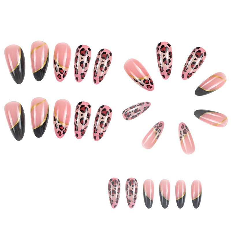 Nail Art Almond Nails Finished Wearable Nails Mid-Length Nail Art Patch Ins Style Hot Girl - V.I.P Digital Presence