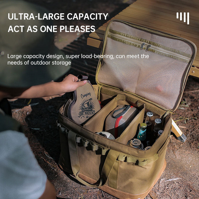 Bolso de mano para exteriores, caja de almacenamiento anticolisión, bolsa impermeable para desechos de camping, bolsa de almacenamiento para vajilla y utensilios de cocina