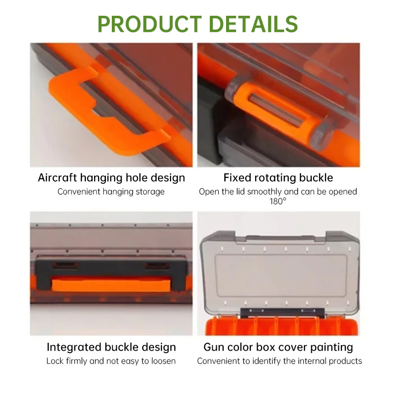 14-Compartment Fishing Tackle Box for Accessories, Lures & Hooks, Double-Sided Organizer. - V.I.P Digital Presence