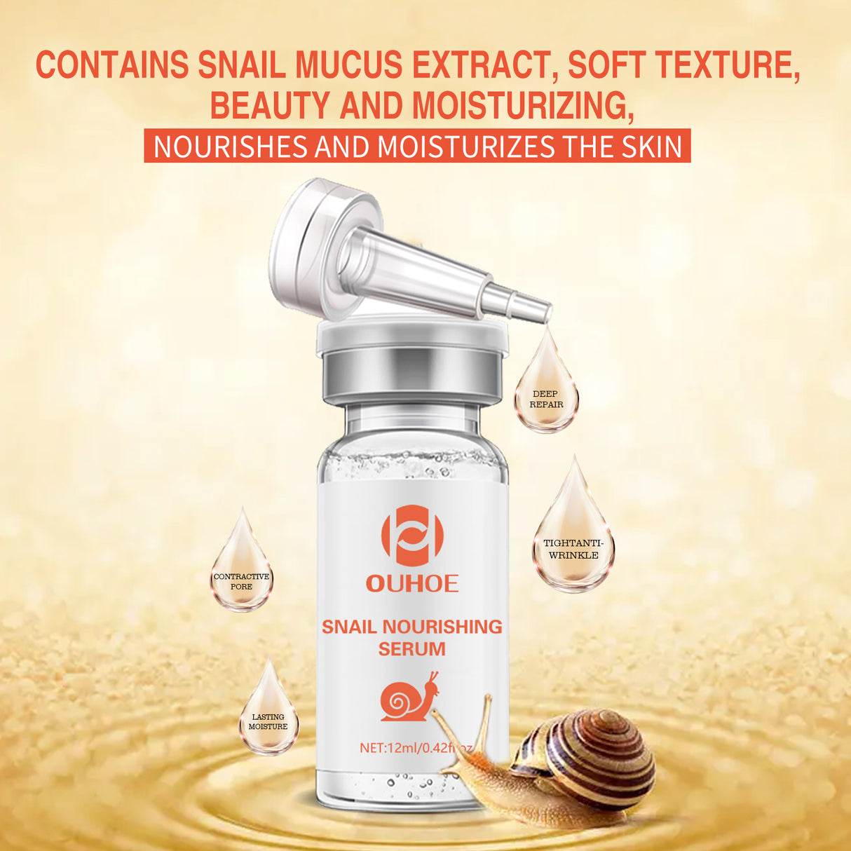 Snail Nourishing Repair Essence, Lightening Acne Muscle Acne Mark, Hydrating Whitening And Eliminate Pimples Essence - V.I.P Digital Presence