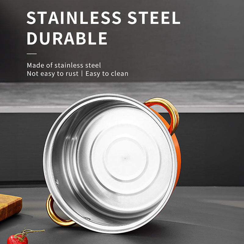 12 - piece wine - red non - stick stainless - steel soup pot set, induction - friendly for kitchen use. - V.I.P Digital Presence