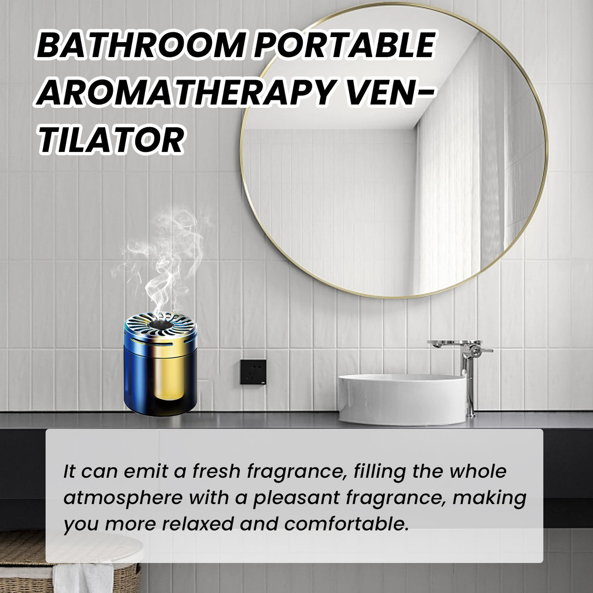 Bathroom Portable Ventilation Aromatherapy, Car Aromatherapy Bathroom Bedroom Deodorant Adornment - V.I.P Digital Presence