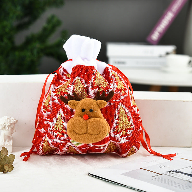 Christmas tote bag gift apple bag Christmas decoration 3D gift bag printed gift bag - V.I.P Digital Presence
