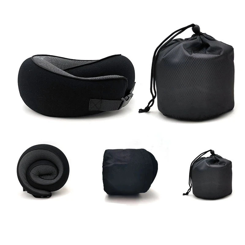 Memory Foam Neck Pillow Cervical Vertebra Travel Portable Noon Break Aircraft U Type Of Pillow Sleep Camping Pillow Carry Bag - V.I.P Digital Presence