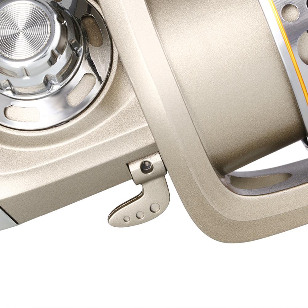 Carrete de pesca giratorio YUMOSHI de metal ligero, serie LC1000-7000, 12BB, 5,5:1, para curricán