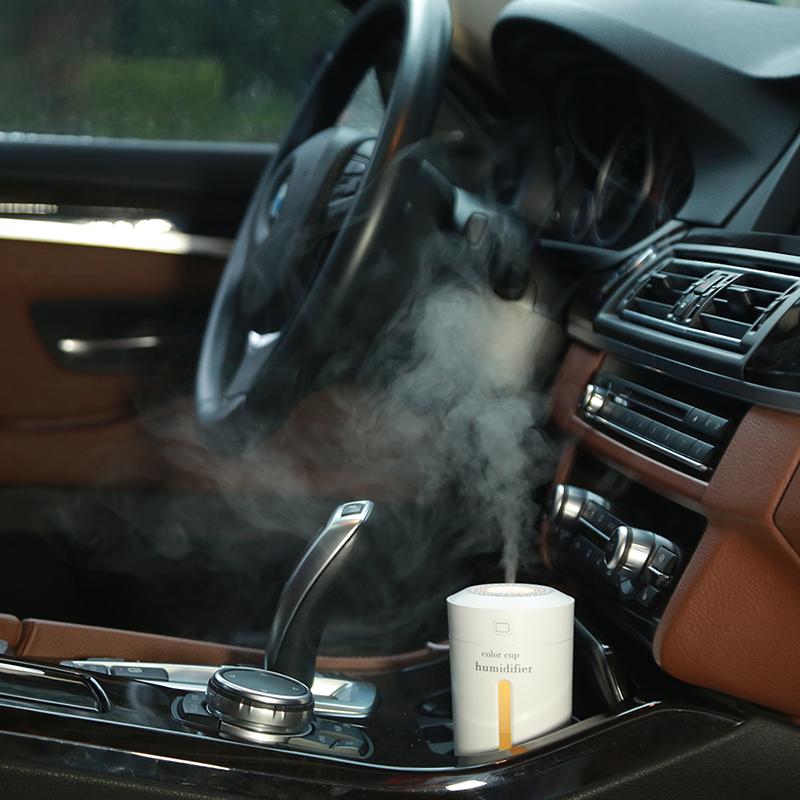 Color Cup USB Air Humidifier for Home Car Ultrasonic Mini Aroma Diffuser Air Purifier with LED Lights - V.I.P Digital Presence