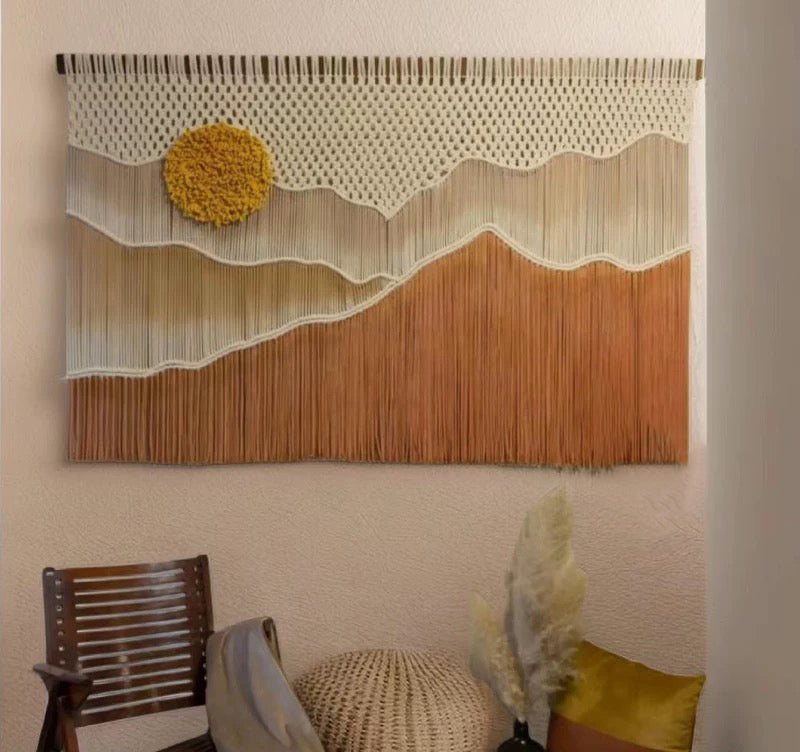 Hand dyed landscape tapestries decorative paintings woven pendants wall carpets - V.I.P Digital Presence
