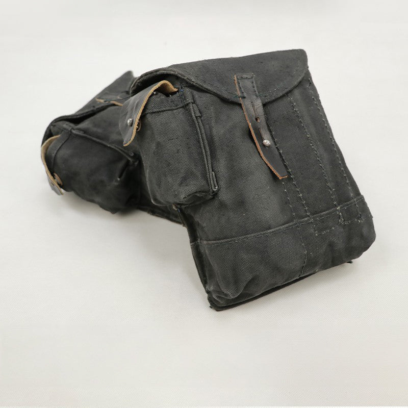 Cold War: Directly sourced original Russian items. Issued - Soviet Marines' black 4 - compartment AK mag pouch. - V.I.P Digital Presence