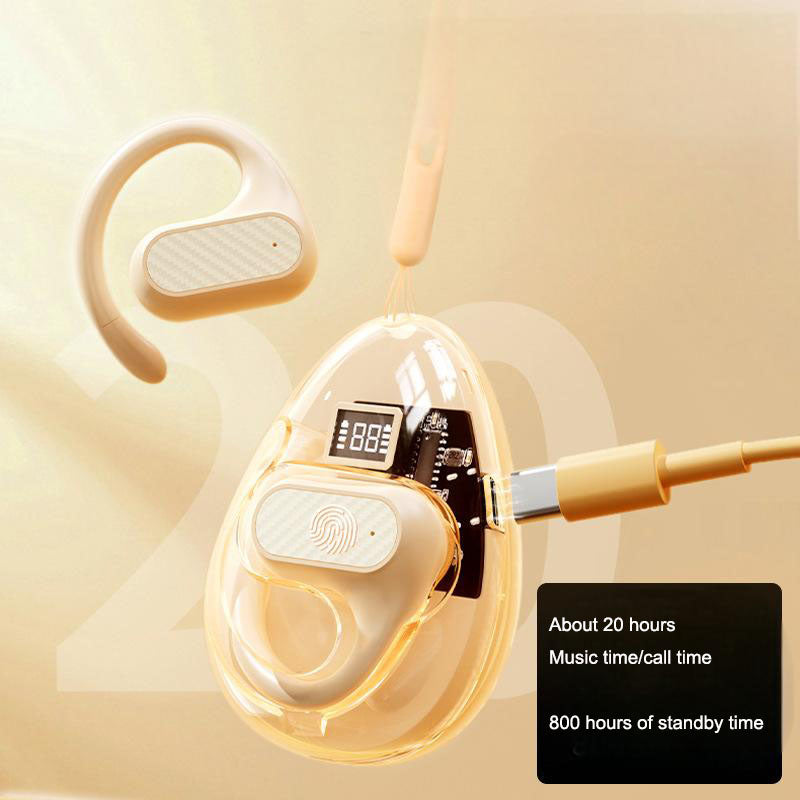 Z68 Pro Transparent Open Bluetooth Earphones OWS Intelligent Digital Display Ultra Long Battery Life Sports - V.I.P Digital Presence