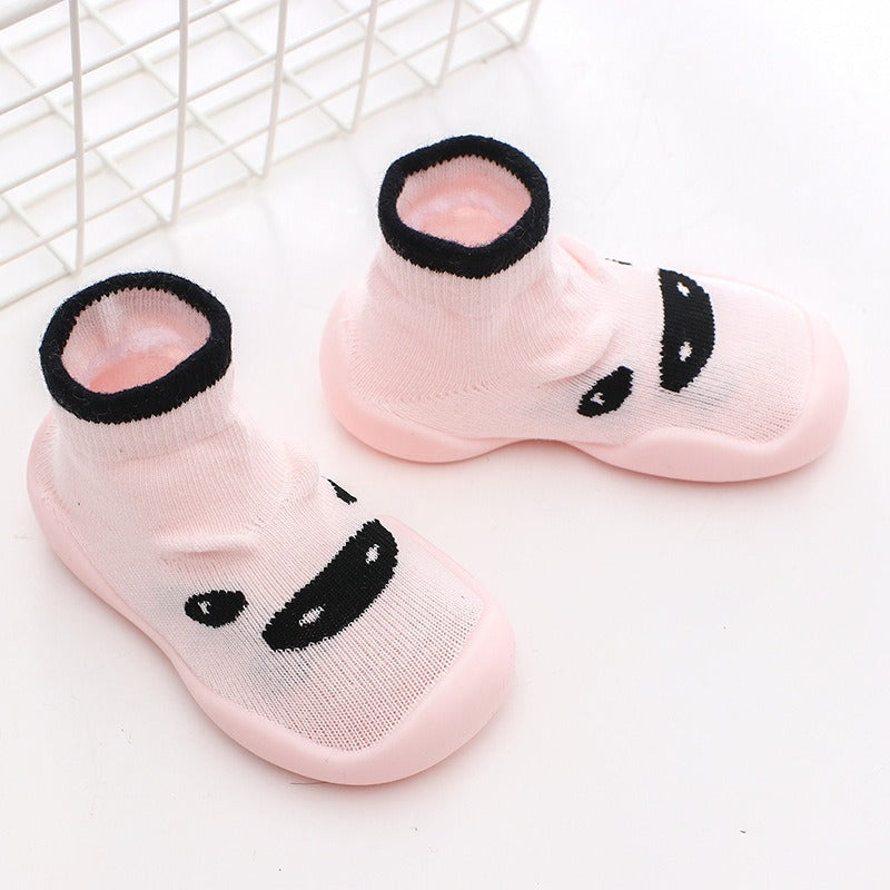 Autumn and Winter Baby Socks Silicone Anti slip Bottom Floor Socks Children's Shoes and Socks Cartoon Rainbow Strips Indoor Walking Shoes and Socks - V.I.P Digital Presence