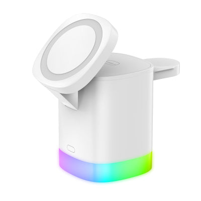 3 In 1 Magnetic Wireless Fast Charger For Smart Phone RGB Ambient Light Charging Station For Airpods IWatch - V.I.P Digital Presence