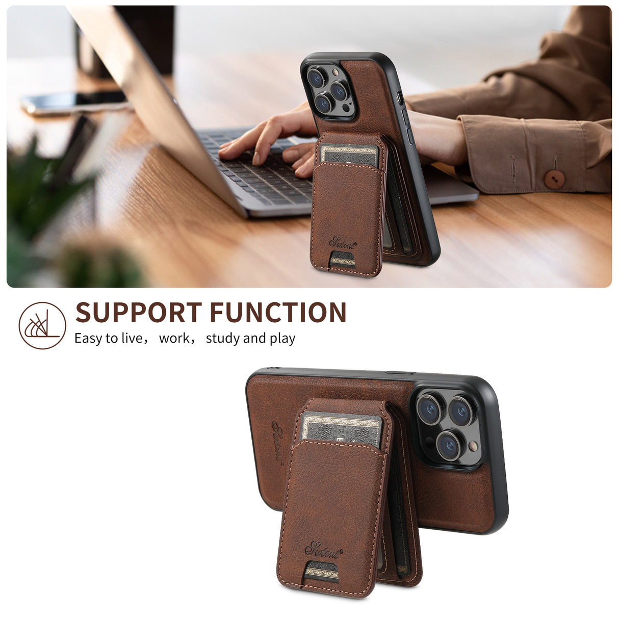 Suitable for Apple 15 phone case car magnetic suction iPhone 14 ProMax anti drop 2-in-1 card insertion case protective cover - V.I.P Digital Presence